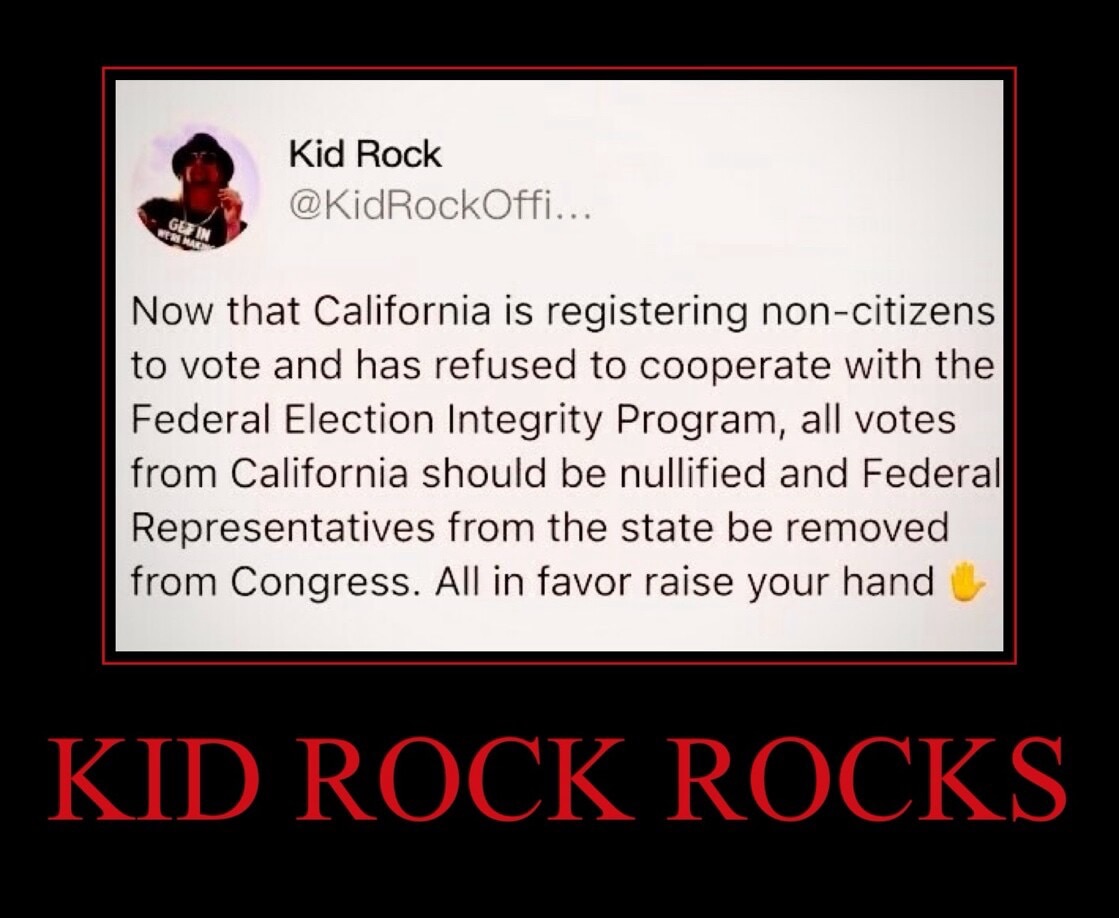 Kid Rock…🙋‍♀️