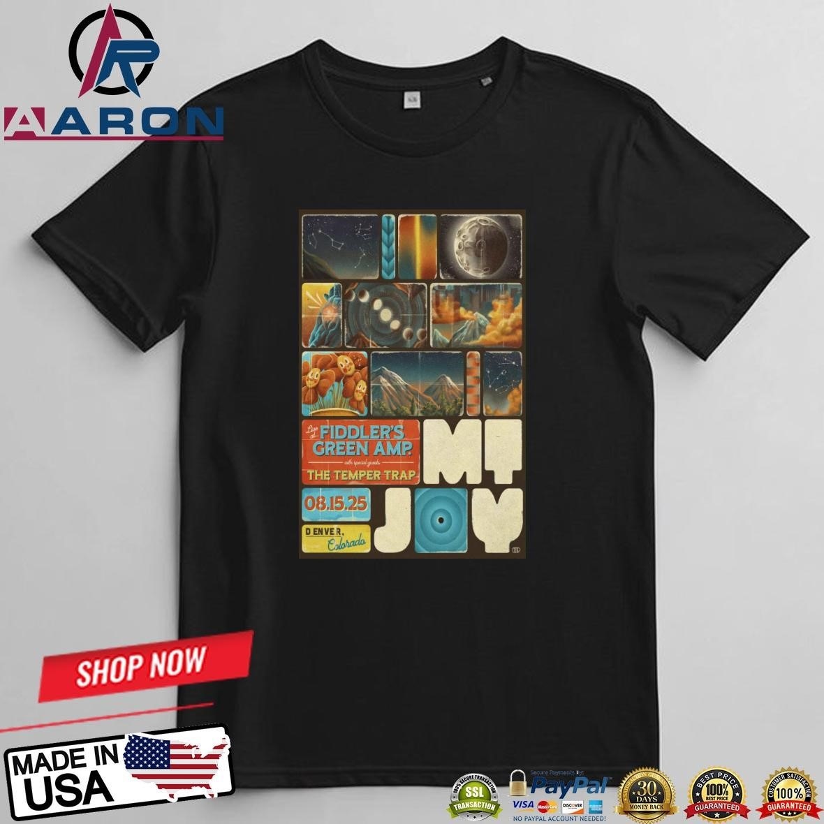MT. Joy On Aug 15 2025 At Fiddler’s Green Amphitheatre In Denver CO Tour T-Shirts

Buy this: https:/...