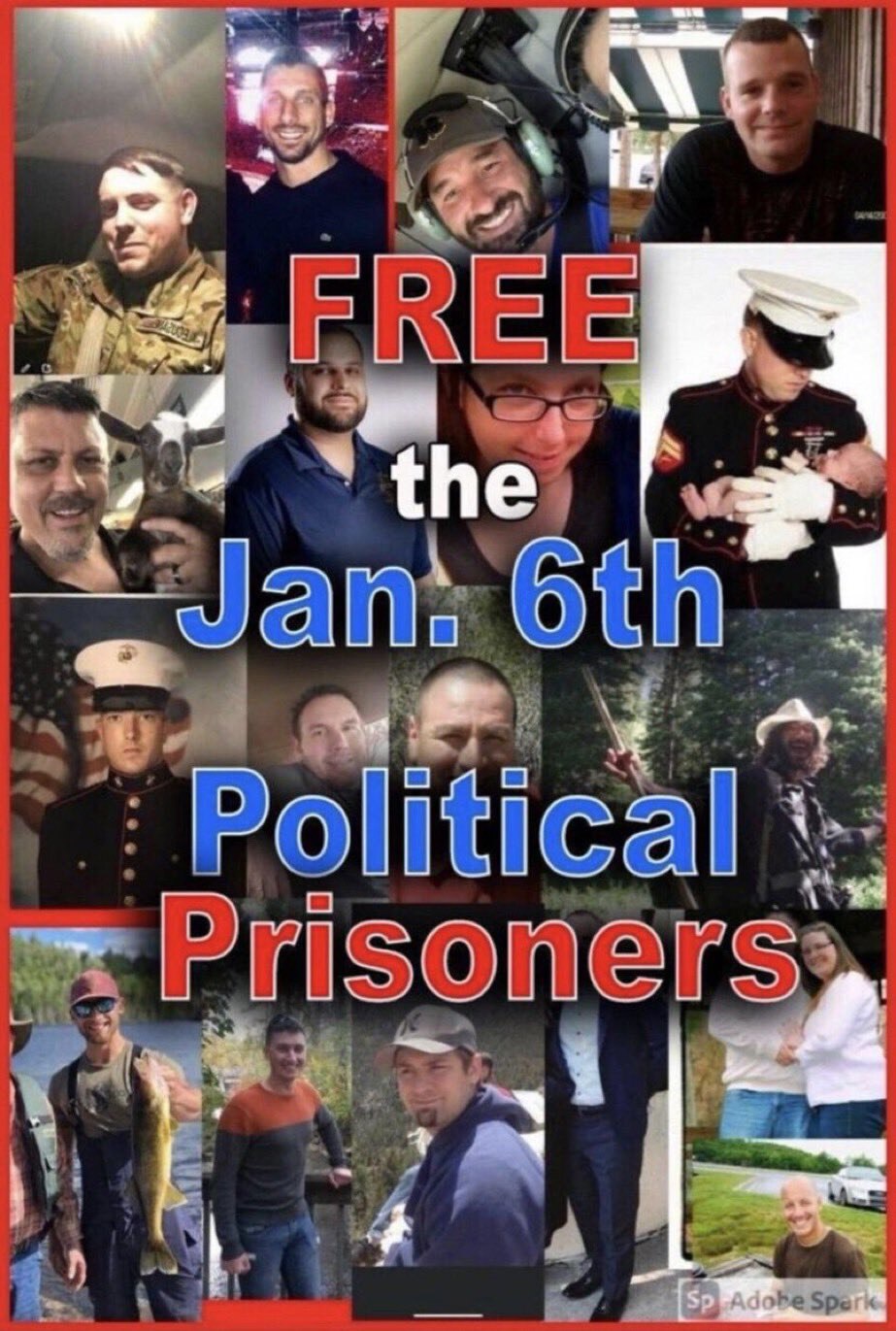 #FreeTheJanuary6thPoliticalPrisonersNOW! 
#FreeTheJ6RsNOW
#FreeTheJ6thHostagesNOW!!! 