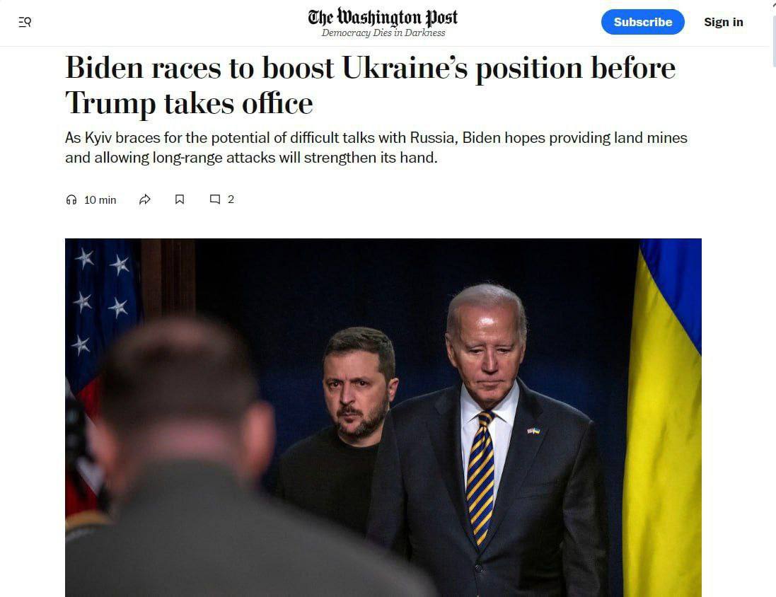 Biden understands the risk that Putin might use nuclear weapons if he feels threatened - Washington Post

However, Biden does not understand that Putin might use nuclear weapons against the US too.
Or you ask: "Why should we be hit?" https://t.me/vicktop55/29374