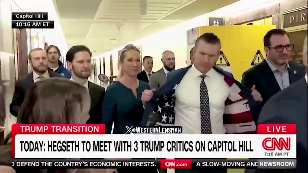 Pete Hegseth flashes epic suit lining 

“This is how we’re feeling today.”