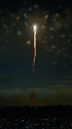 The world's largest firework launched over Nagasaki, Japan