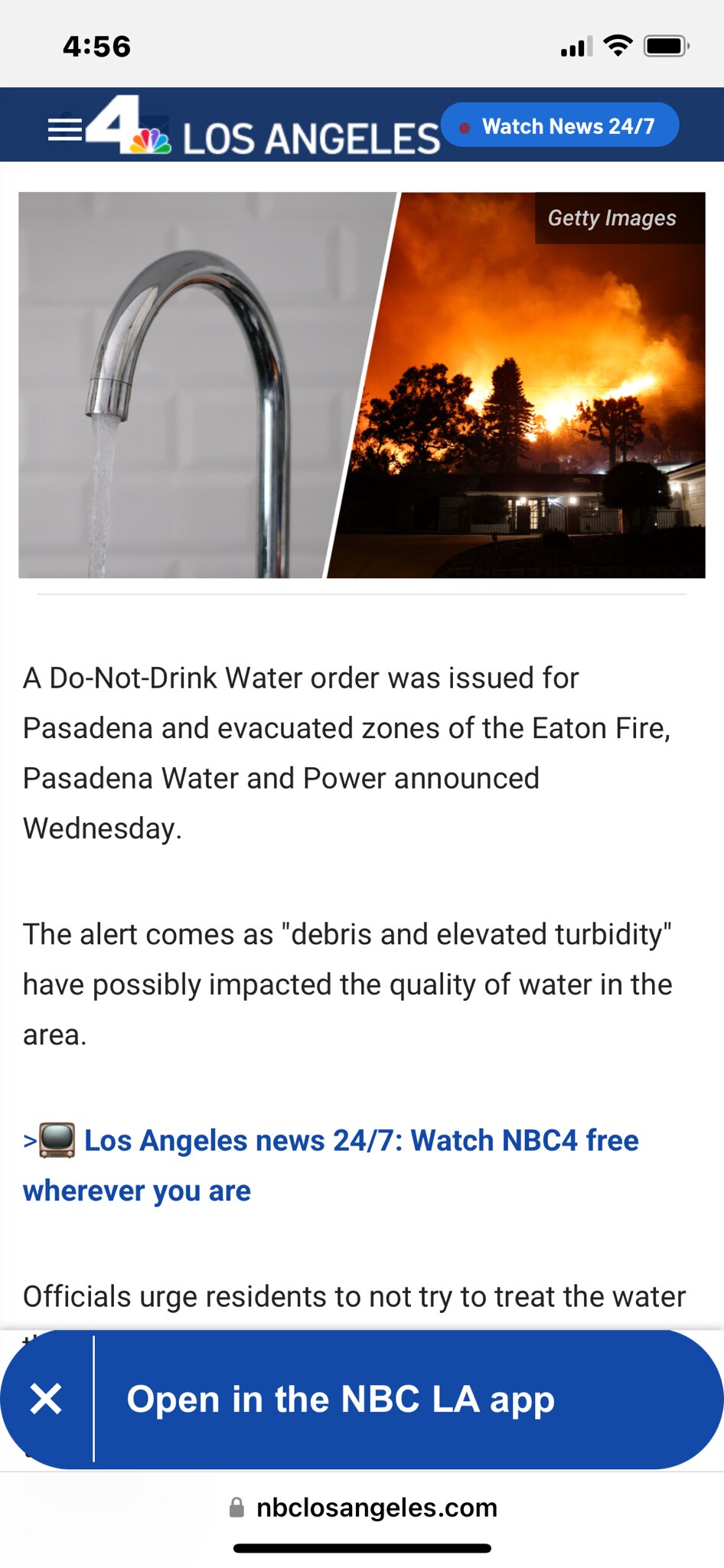Much of Los Angeles area under boil water Order!
