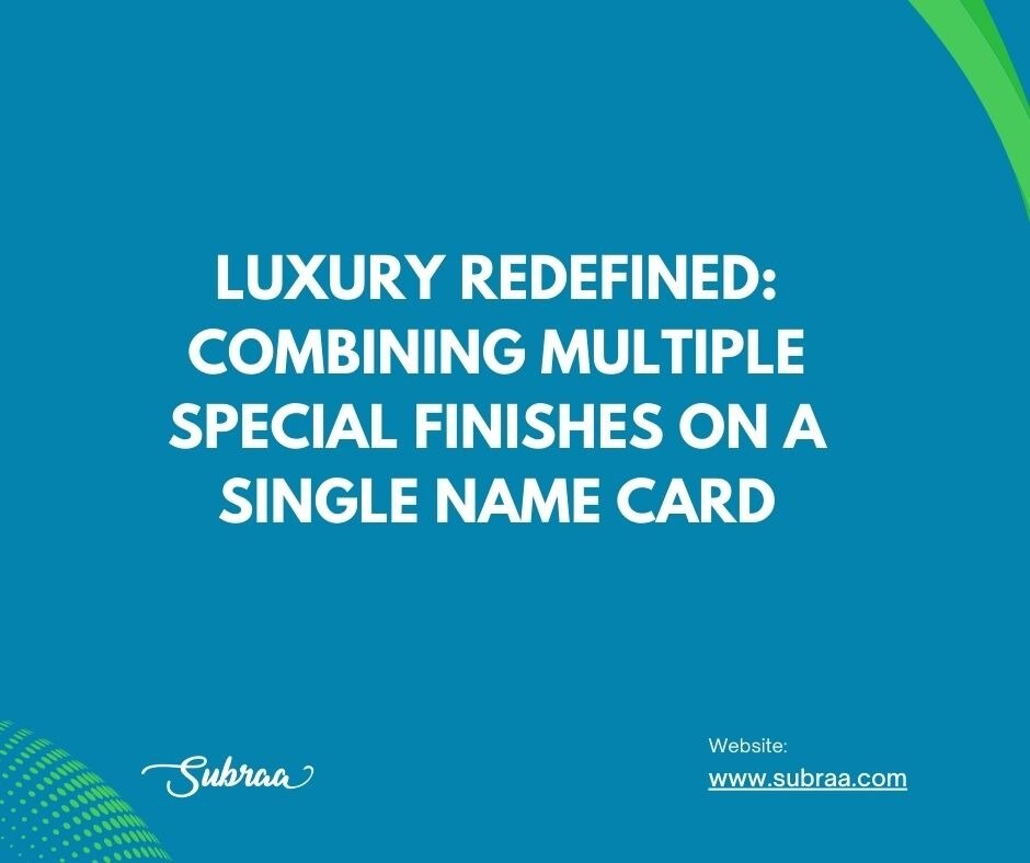 Mastering Name Card Design: Tips for a Lasting Impact — Subraa

A name card design is more than just...