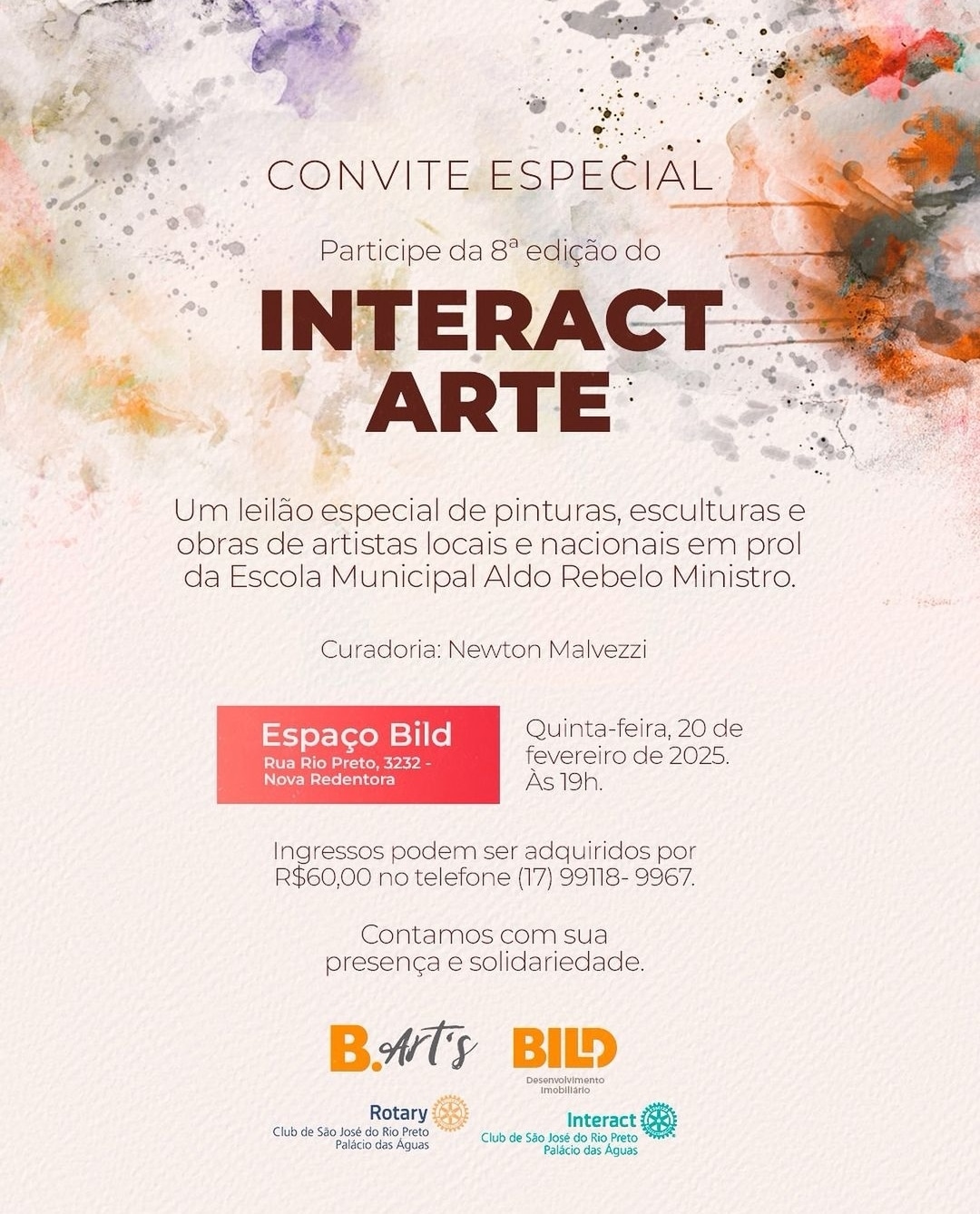 Texto do Interact Club de São José do Rio Preto - Palácio das Águas:

Você está convidado(a) para a ...