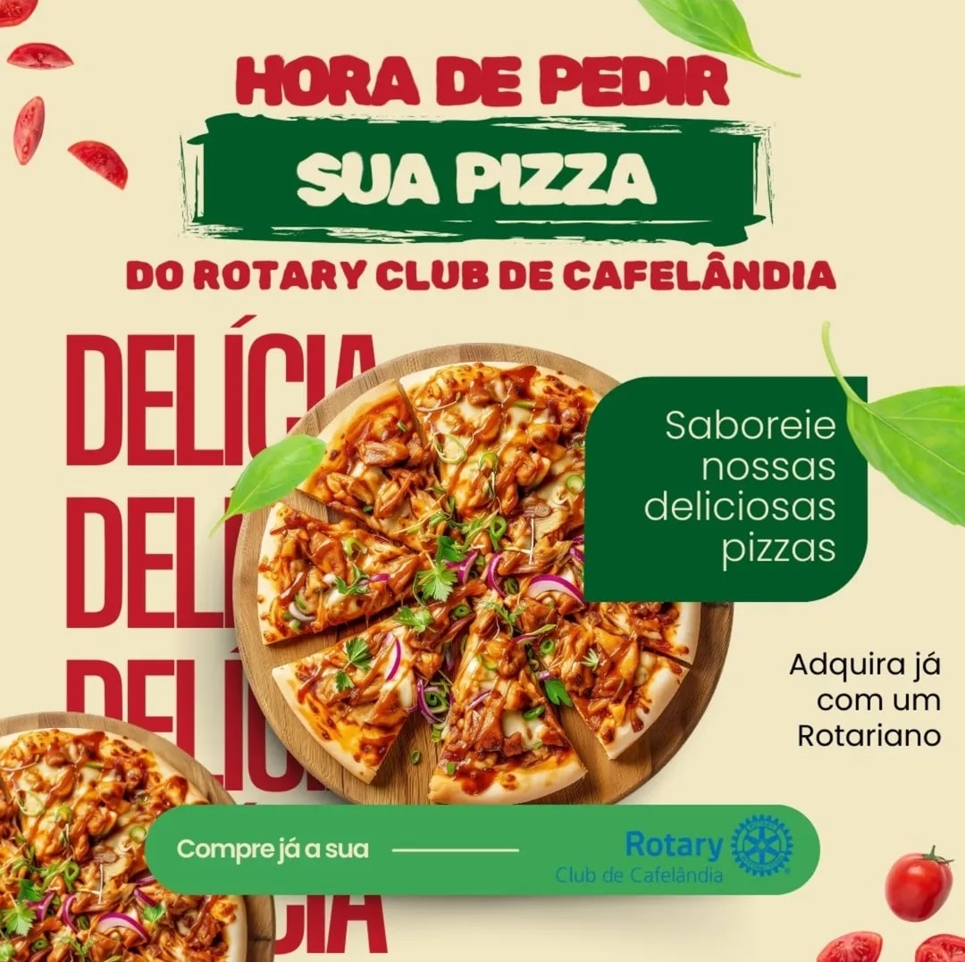 Chegou a hora de pedir a tradicional pizza do Rotary Club de Cafelândia.

Dia 22 de Fevereiro
Retira...