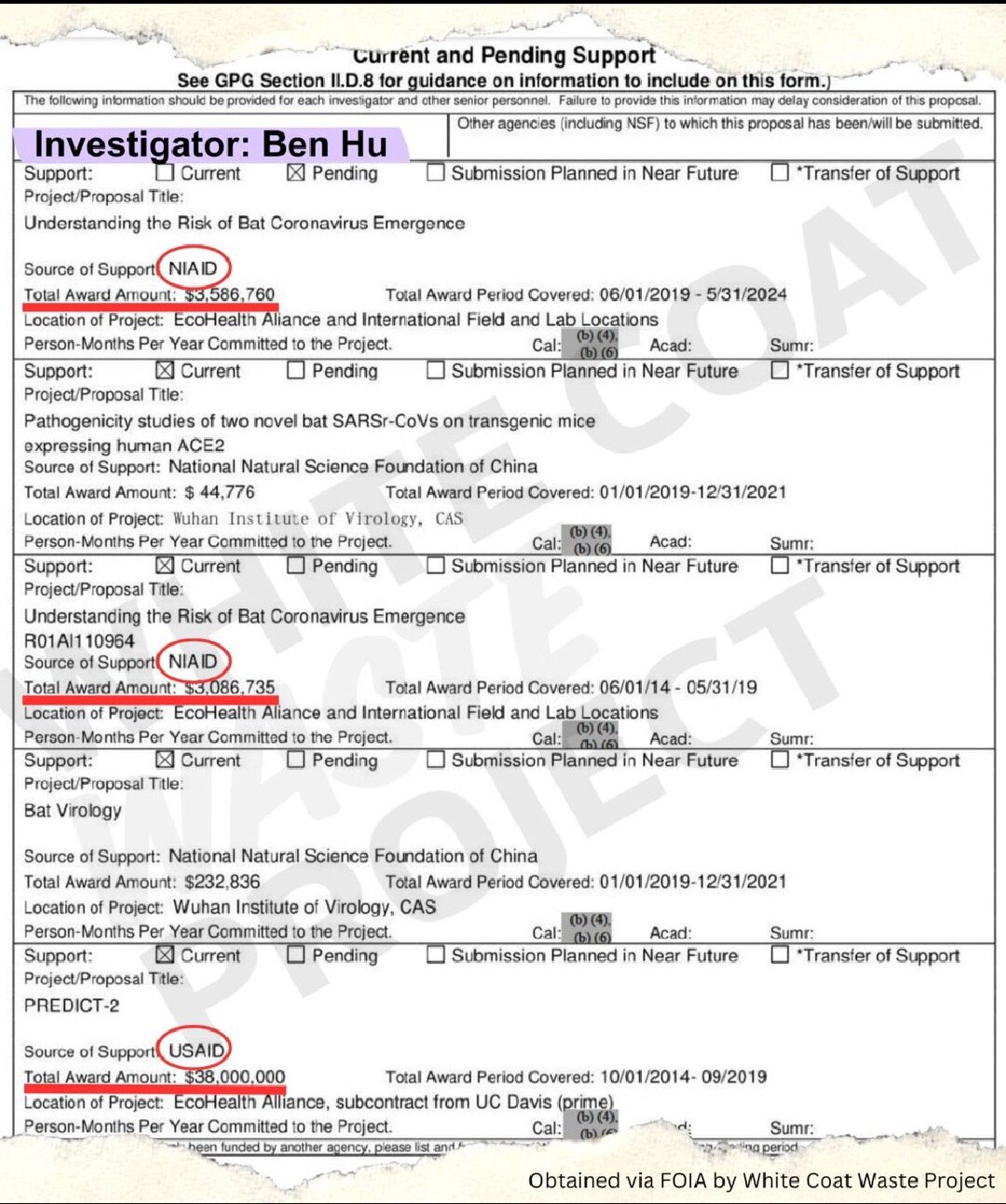  福奇领导的NIAID和USAID向武汉的一名科学家提供了超过4000万美元的美国纳税人“资助”，而这名科学家正从事“蝙蝠冠状病毒突变”研究，并且后来竟然成为了新冠病毒的“零号病人”⁉️  👉 而且...
