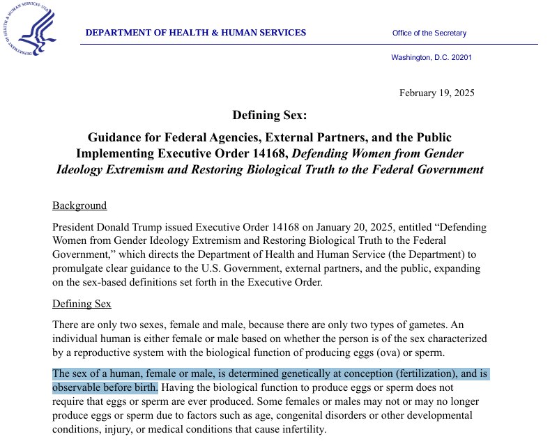 BREAKING: HHS Issues Scientific Statement Confirming Human Life Begins at Conception https://www.lifenews.com/2025/02/19/hhs-issues-scientific-statement-confirming-human-life-begins-at-conception/
