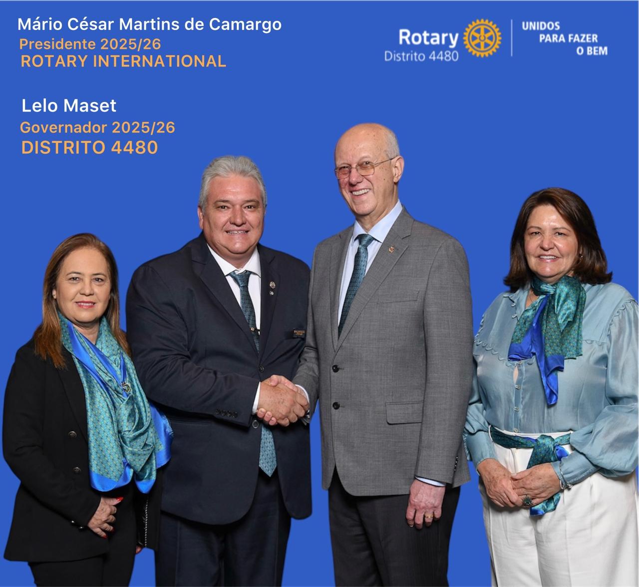 Texto publicado na Página Oficial do Pres. do Rotary International - Gestão 2025-26 - Mário César Ma...