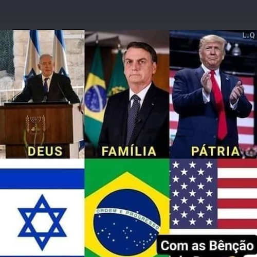 I'm Brazilian. I Live in Brazil. Supporter BOLSONARO, TRUMP and ISRAEL.
For the Lord is good. Christ is ALIVE.