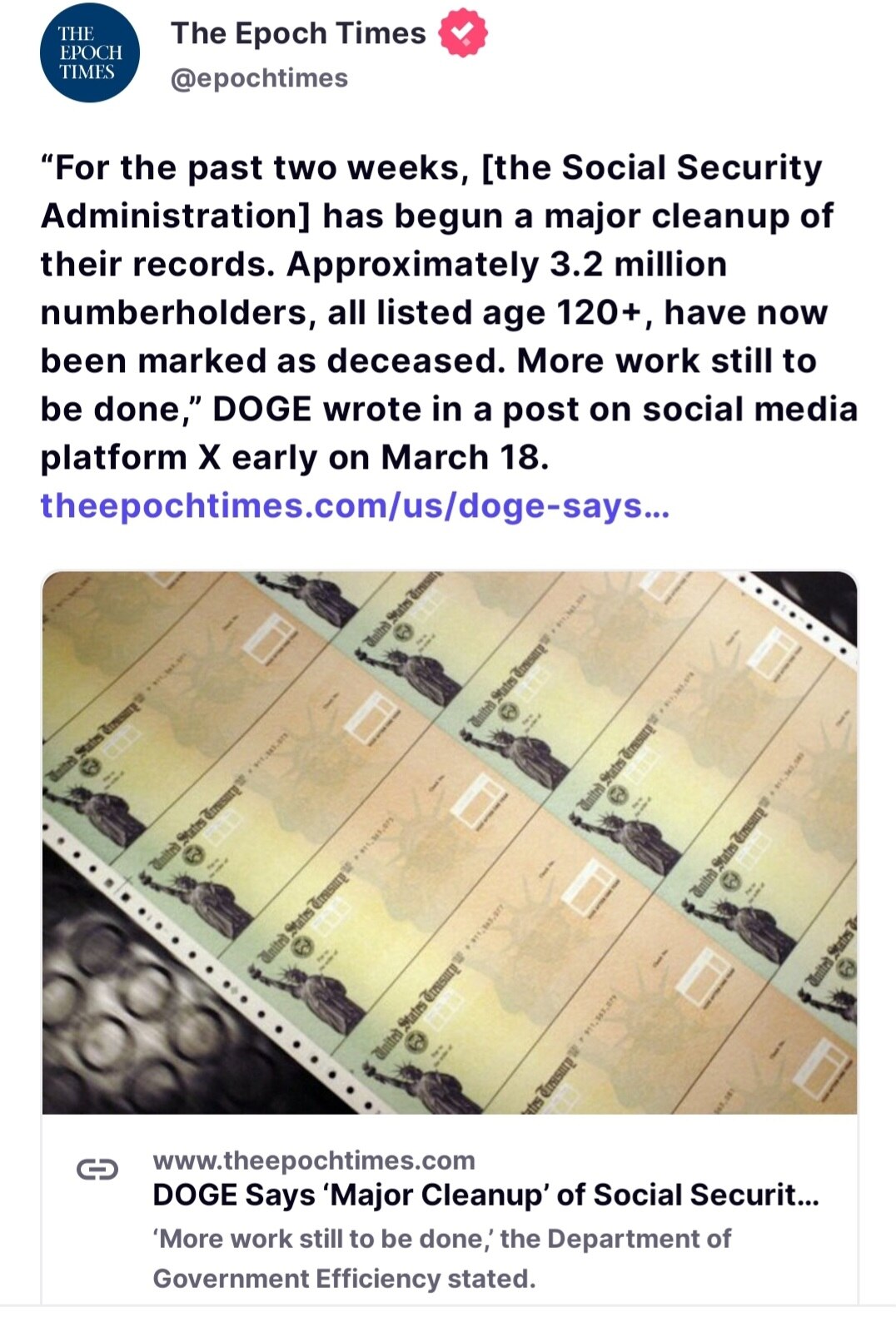 In just one age bracket over 3 million people receiving social security all listed age 120 plus. Tha...