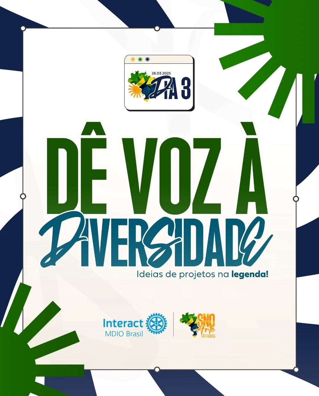 Texto do MDIO Interact Br:

Dê Voz À Diversidade!

No terceiro dia da Semana Nacional de Oratória, a...