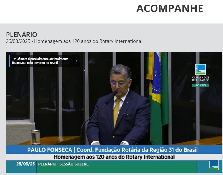 https://youtu.be/L-goq8Av_z0
Homenagem aos 120 anos de Rotary International promovida pela Câmara de...