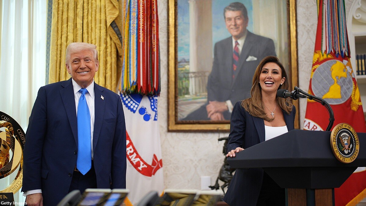 Alina Habba was sworn in as U.S. Attorney for the District of New Jersey by United States Attorney G...