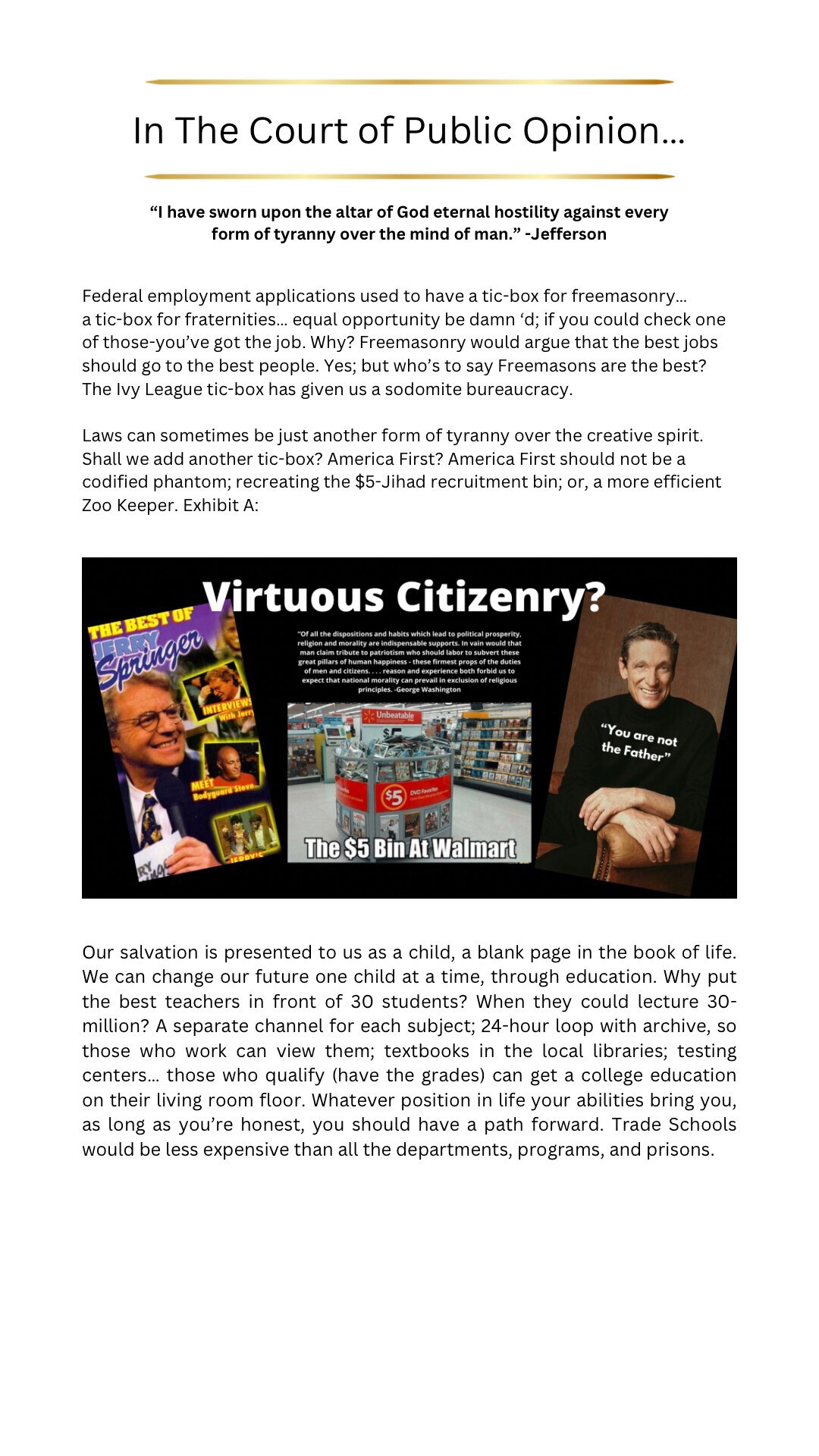 #SCOTUS @JudicialWatch @TomFitton @JaySekulow @OfficialACLJ @WarRoom 

The Laws of Life are not comm...