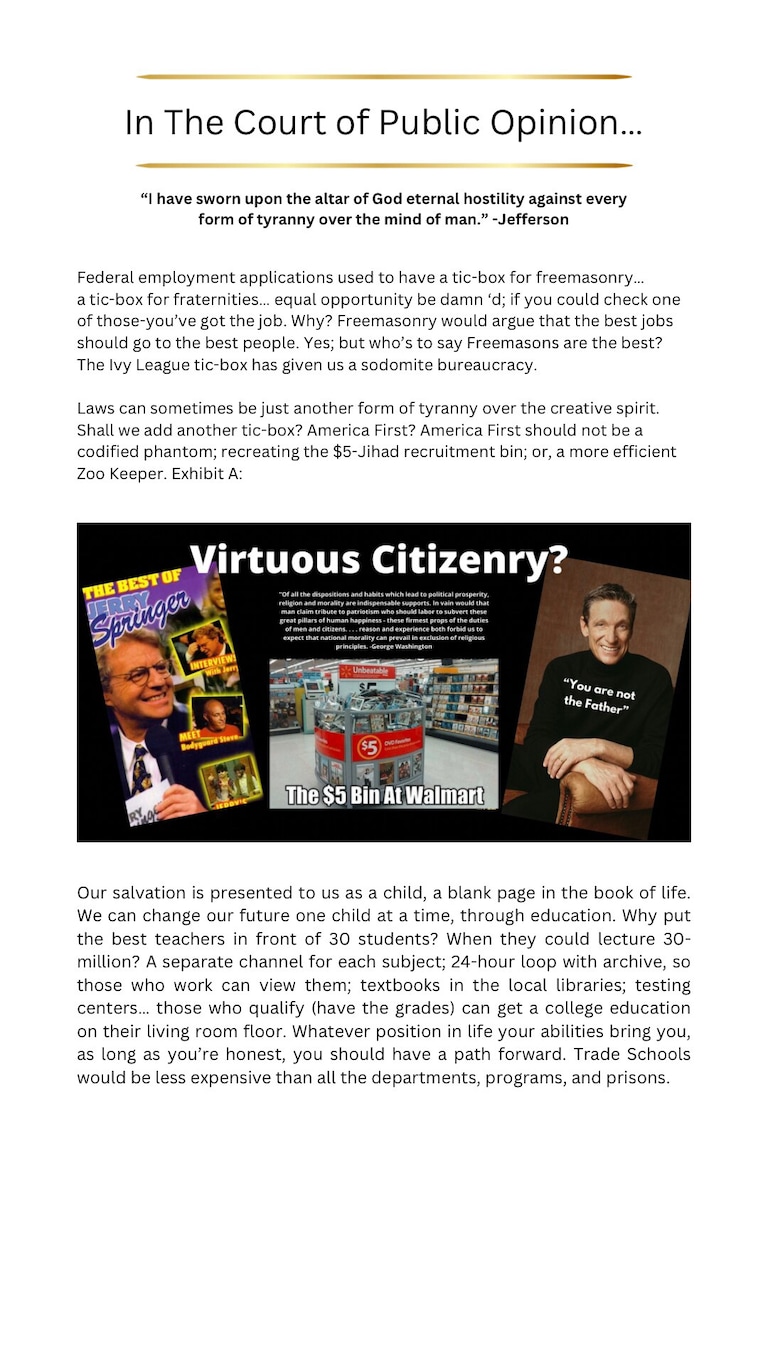 #SCOTUS @JudicialWatch @TomFitton @JaySekulow @OfficialACLJ @WarRoom
The Laws of Life are not commandments; they are gifts, given to us for our protectio