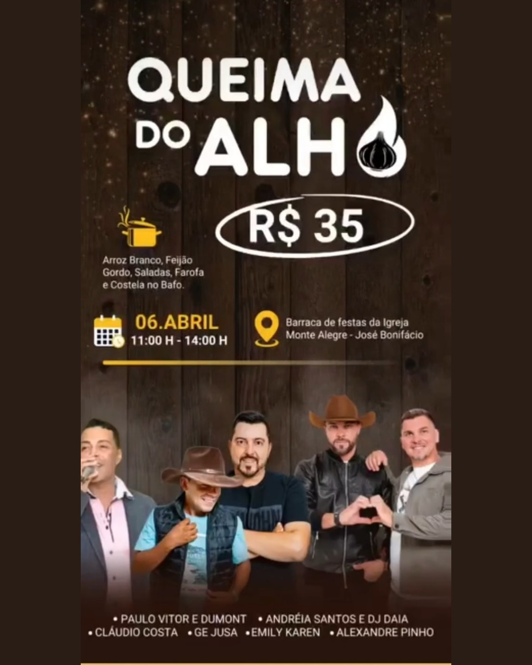 8º Queima do Alho do Rotary Club de José Bonifácio – Tradição, Solidariedade e Música!

Um evento qu...