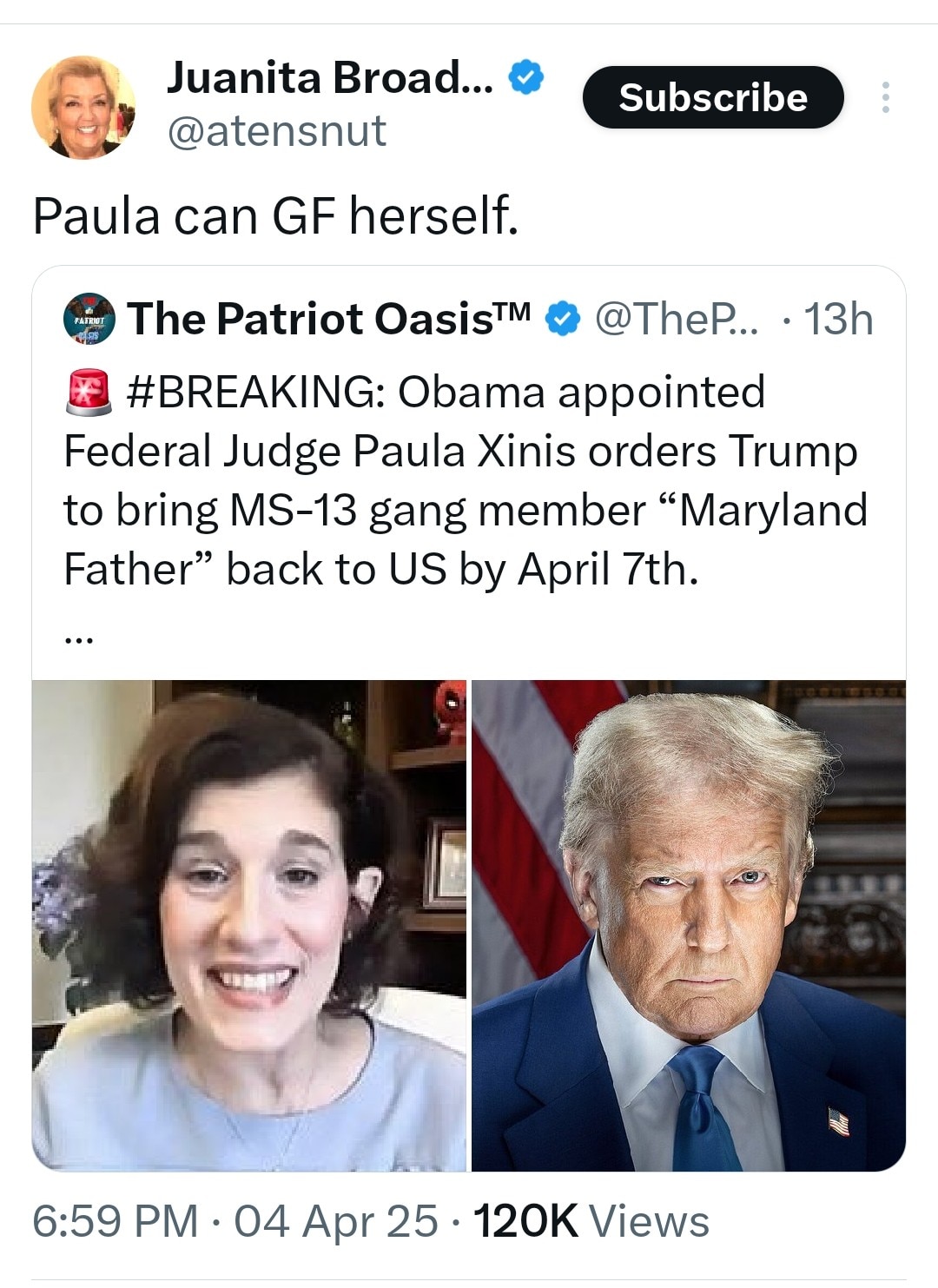 She is inhuman, to fight for a murderer.

These individuals do not align with Humanity.