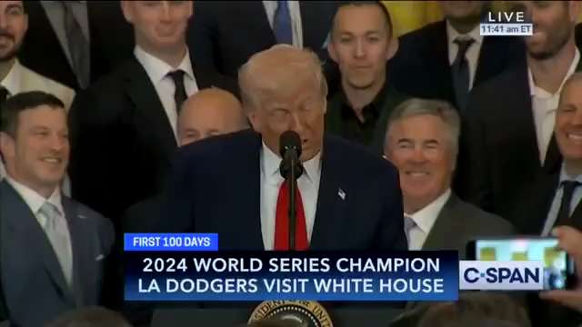 Trump is always going to be honest! 😂
The LA Dodgers started laughing when Trump declined to introduce California’s Senators
Trump: "We have a couple of senators here. I just don't particularly like them, so I won't introduce them."