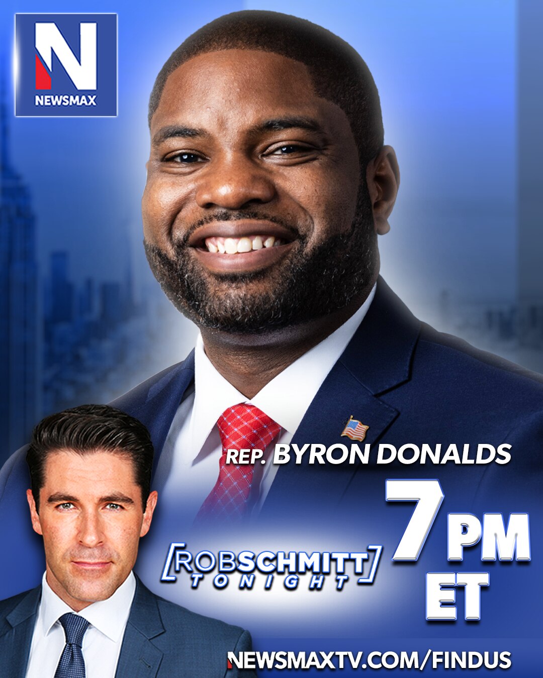 TONIGHT: Rep. Byron Donalds will join "Rob Schmitt Tonight" to weigh in on the economic and politica...