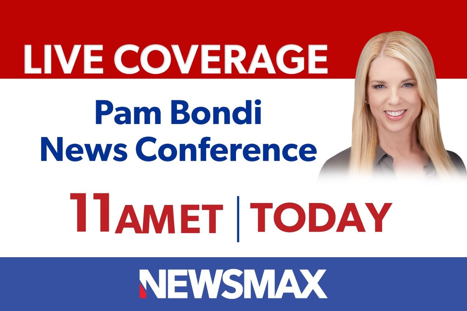 TUNE IN: LIVE coverage as Attorney General Pam Bondi holds a news conference — TODAY at 11 AM ET on ...