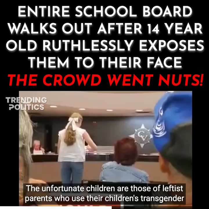 Get them, girl! I see a future for our country if young people like you keep their eyes open. Stay strong. We need you to keep America great!