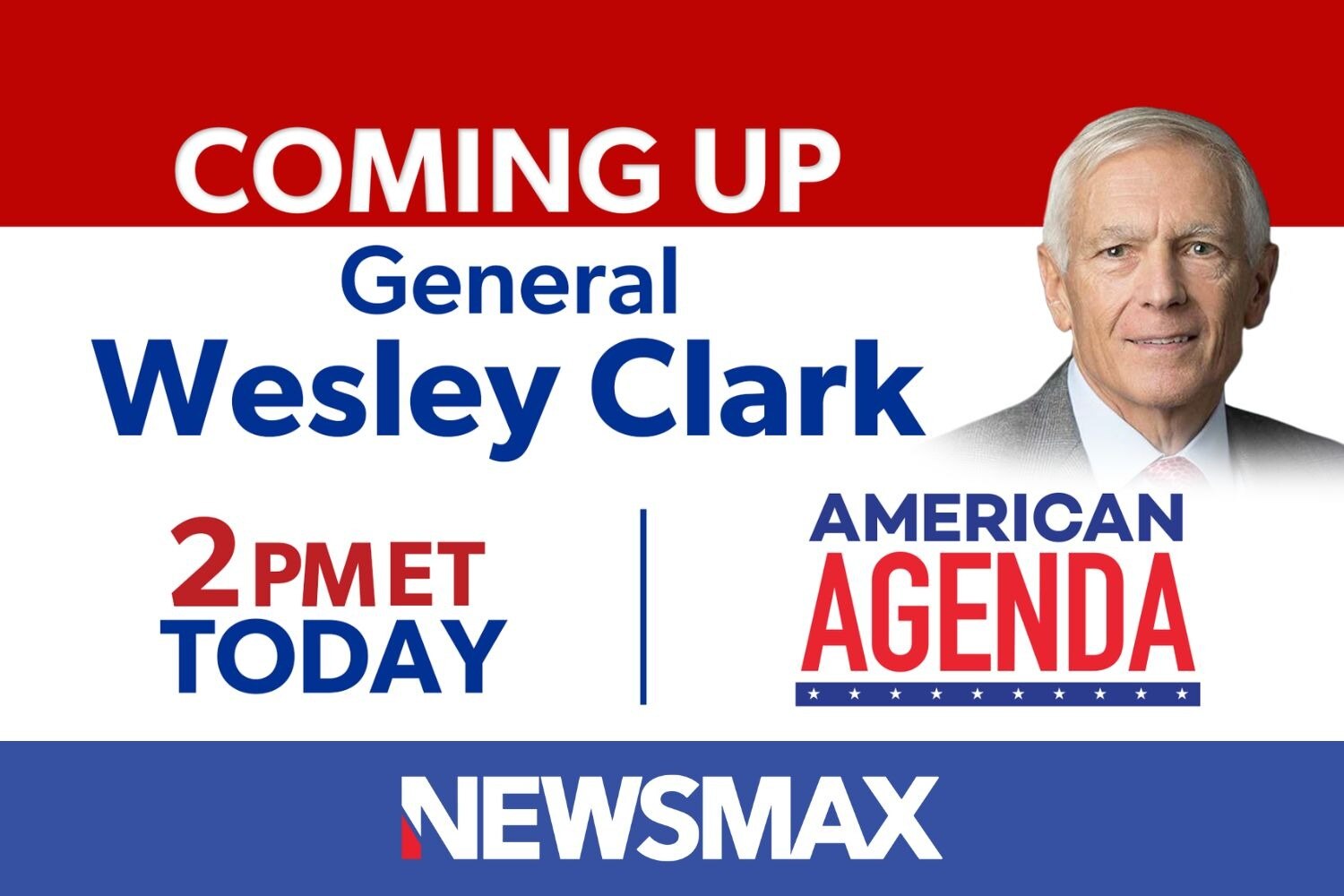 COMING UP: General Wesley Clark (Ret.) joins "American Agenda" to talk about President Trump's lates...