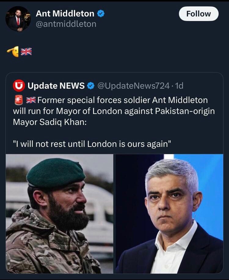 Ant Middleton will MAKE LONDON GREAT AGAIN 🏴󠁧󠁢󠁥󠁮󠁧󠁿🇬🇧