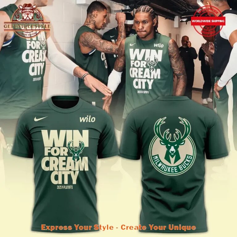 Milwaukee Bucks Win For Cream City 2025 Playoffs Shirt

Show Your Bucks Pride: Milwaukee Bucks "Win ...