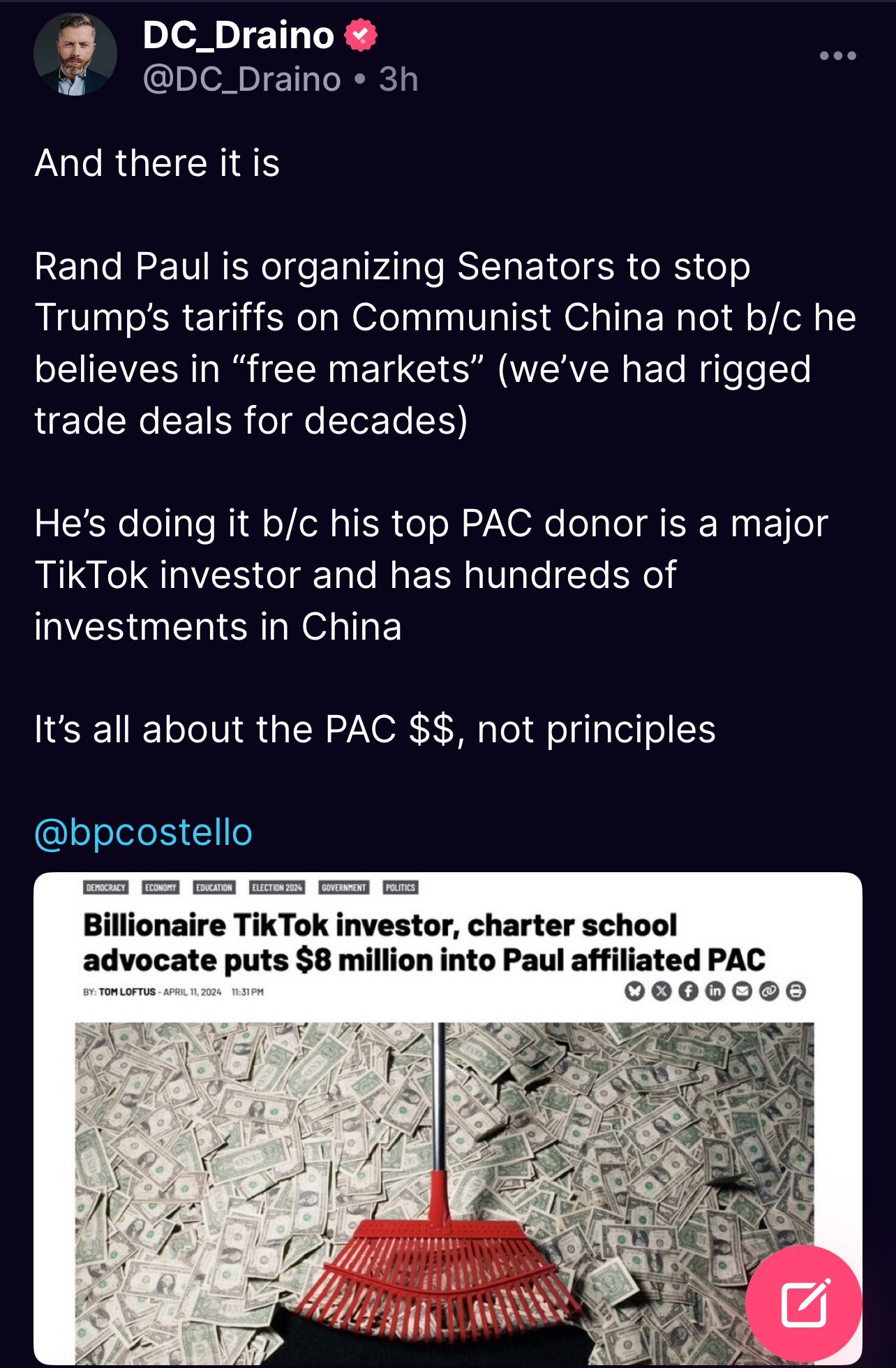 Senator Rand Paul: 

