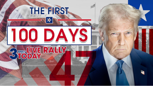THE FIRST 100 DAYS - TRUMP RALLY IN WARREN, MI