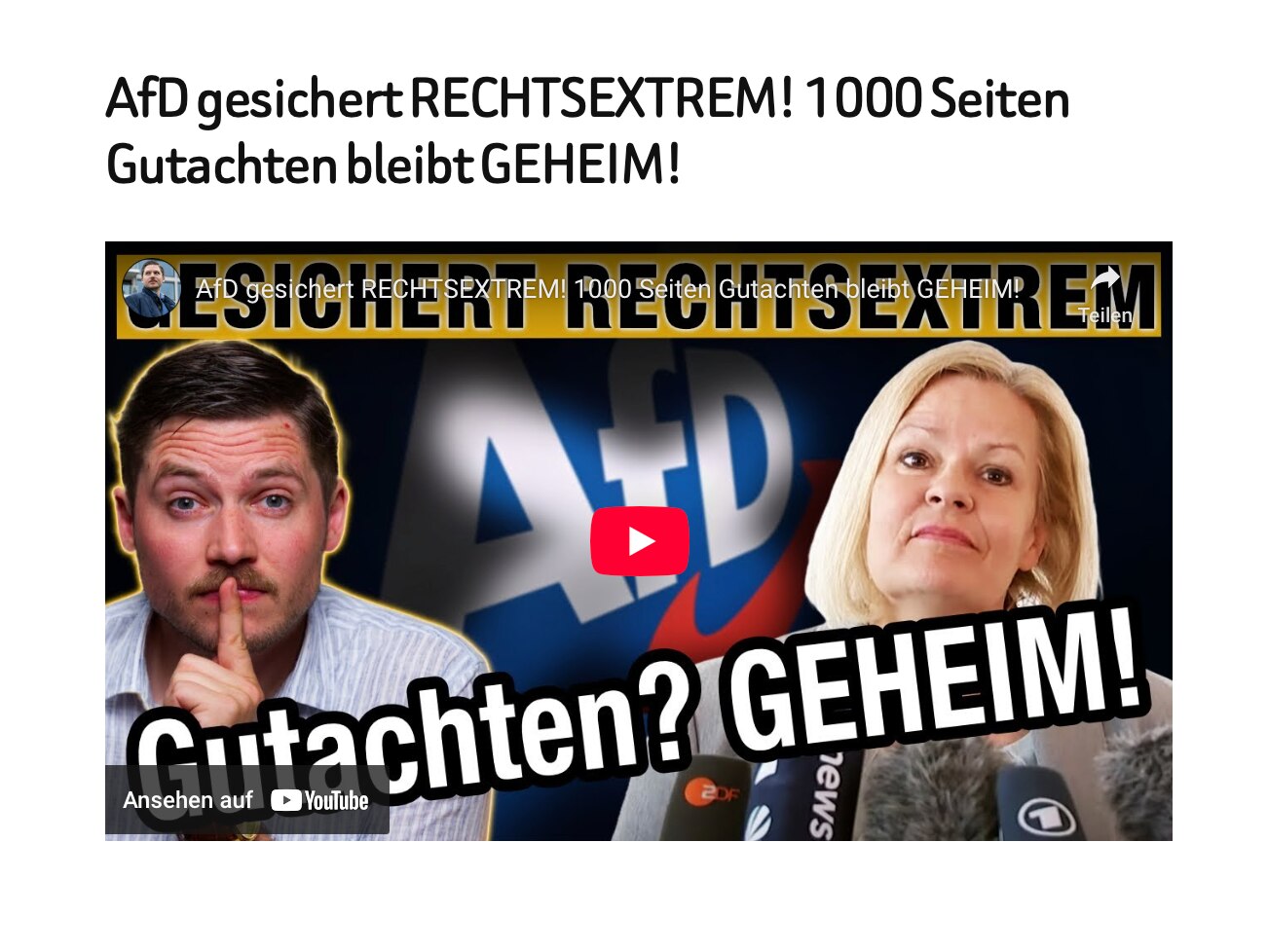 #AfD gesichert #RECHTSEXTREM! #1000 #Seiten #Gutachten bleibt #GEHEIM! https://pressecop24.com/afd-g...