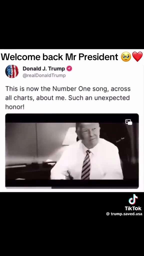 This is #1song across all charts!!!

Thank you President Trump ❤️#MAGA

 We appreciate you fighting ...