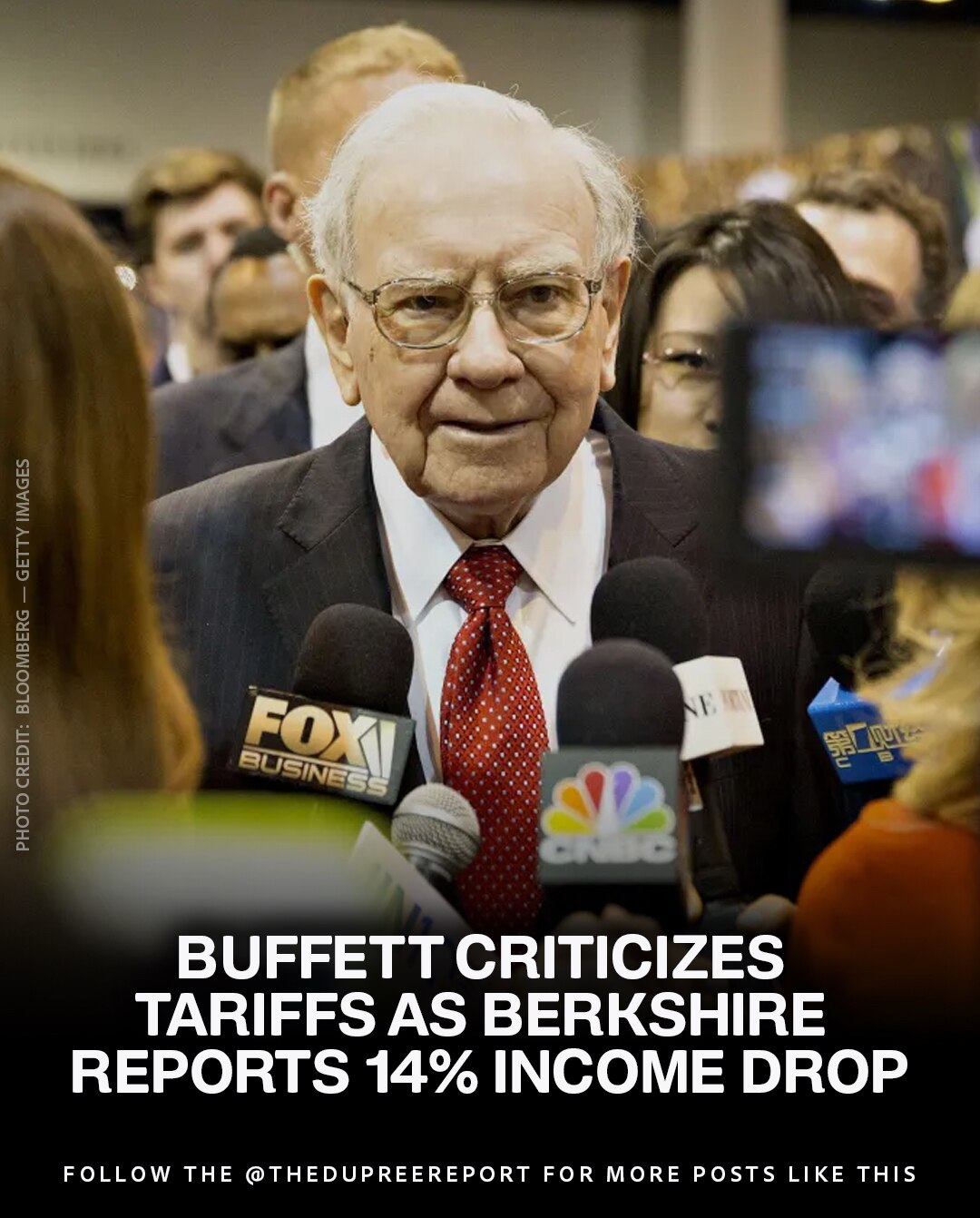 Warren Buffett criticized tariffs at Berkshire Hathaway's annual meeting, saying, "Trade should not ...