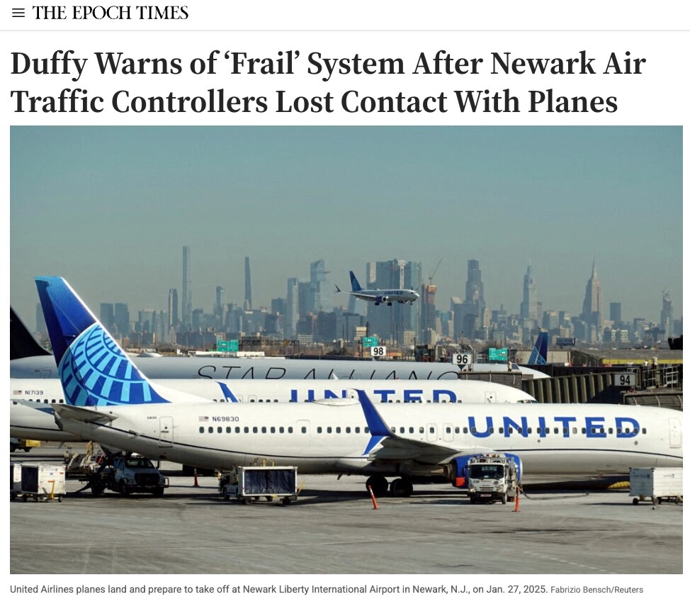 “Our antiquated air traffic control system is affecting our workforce. As [Duffy] has said, we must ...