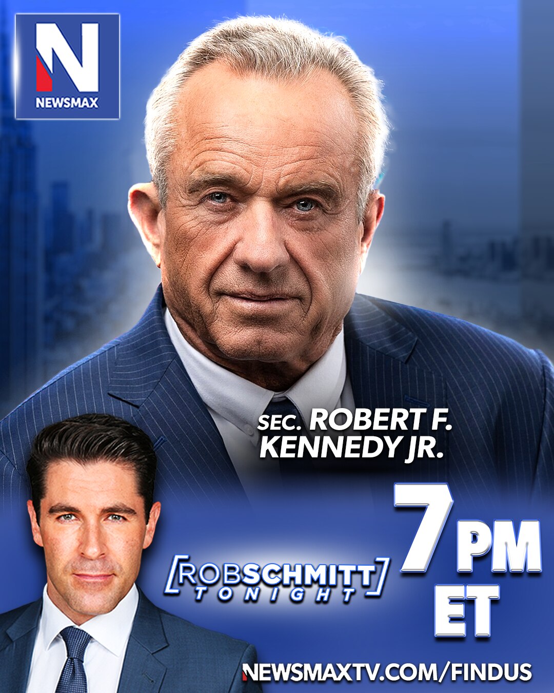 TONIGHT: HHS Secretary Robert F. Kennedy Jr. will join "Rob Schmitt Tonight" to discuss the Trump ad...