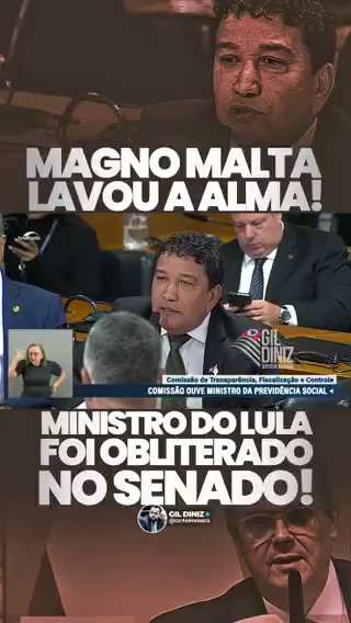 Senador Magno Malta descarrega pra cima do ministro do #INSS do #descondenado!

De um lado da nova g...