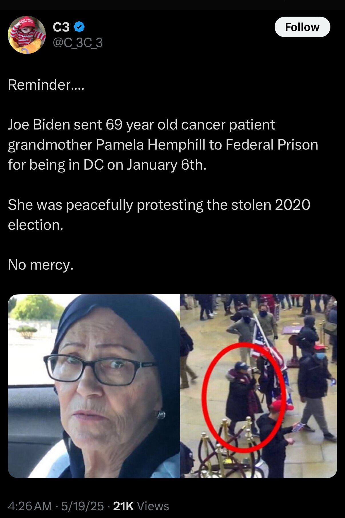 No Mercy

https://x.com/c_3c_3/status/1924426417082617879?s=46&t=ECqdZL_9ZGFJGqr2dyJD8g