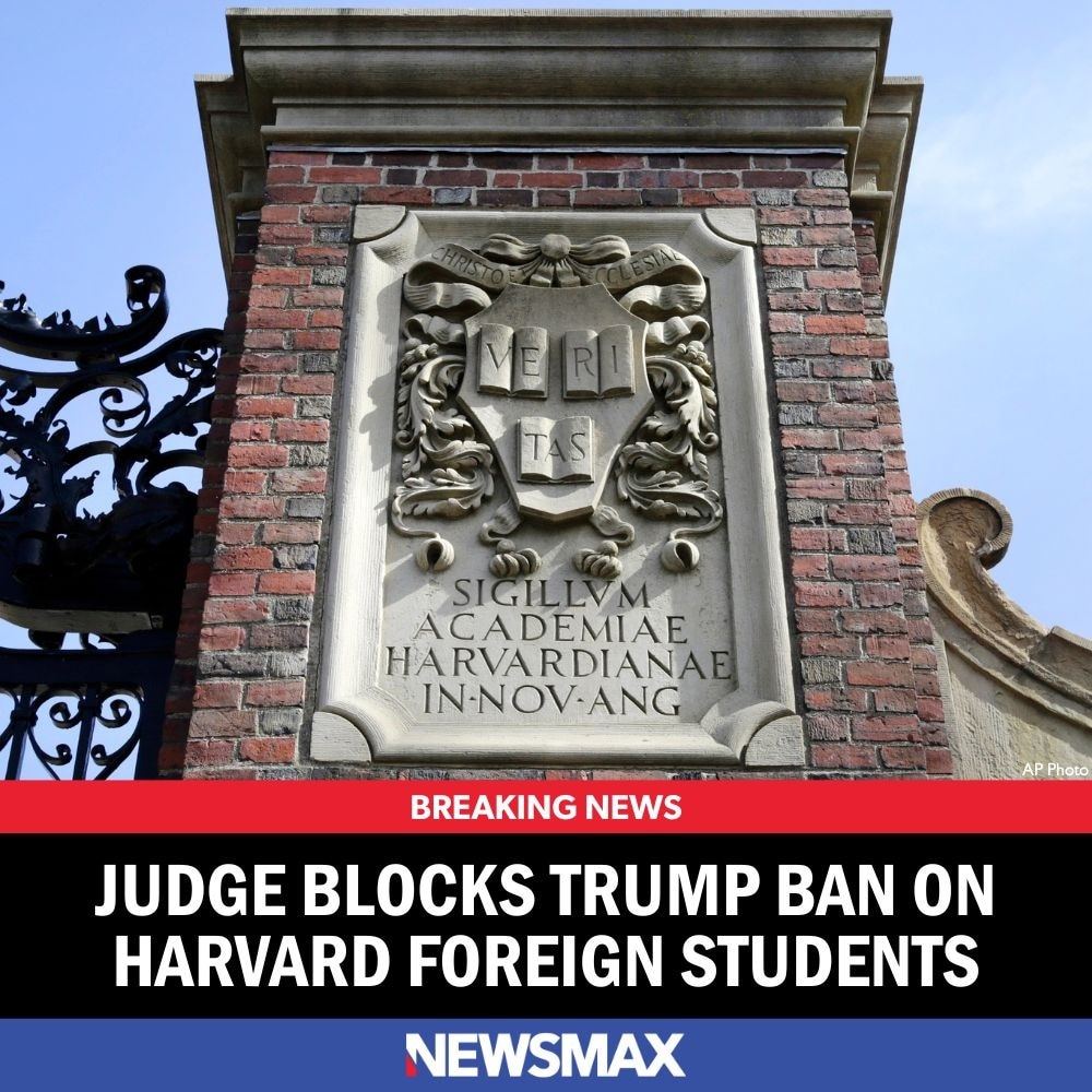 BREAKING NEWS: A judge blocked the Trump administration from revoking Harvard University's ability t...