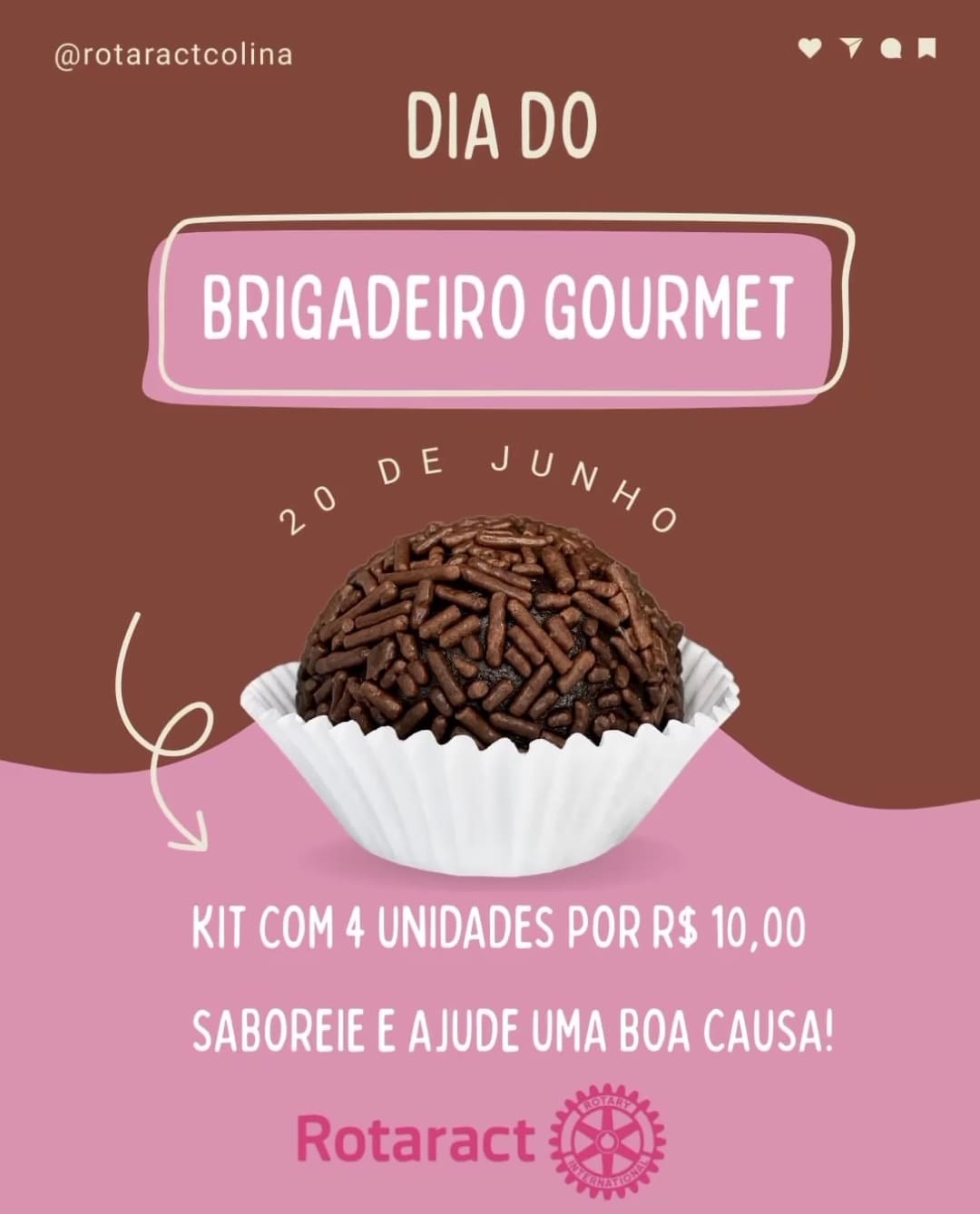 O Rotaract Club de Colina está vendendo deliciosos brigadeiros para levantar fundos em prol de seus ...