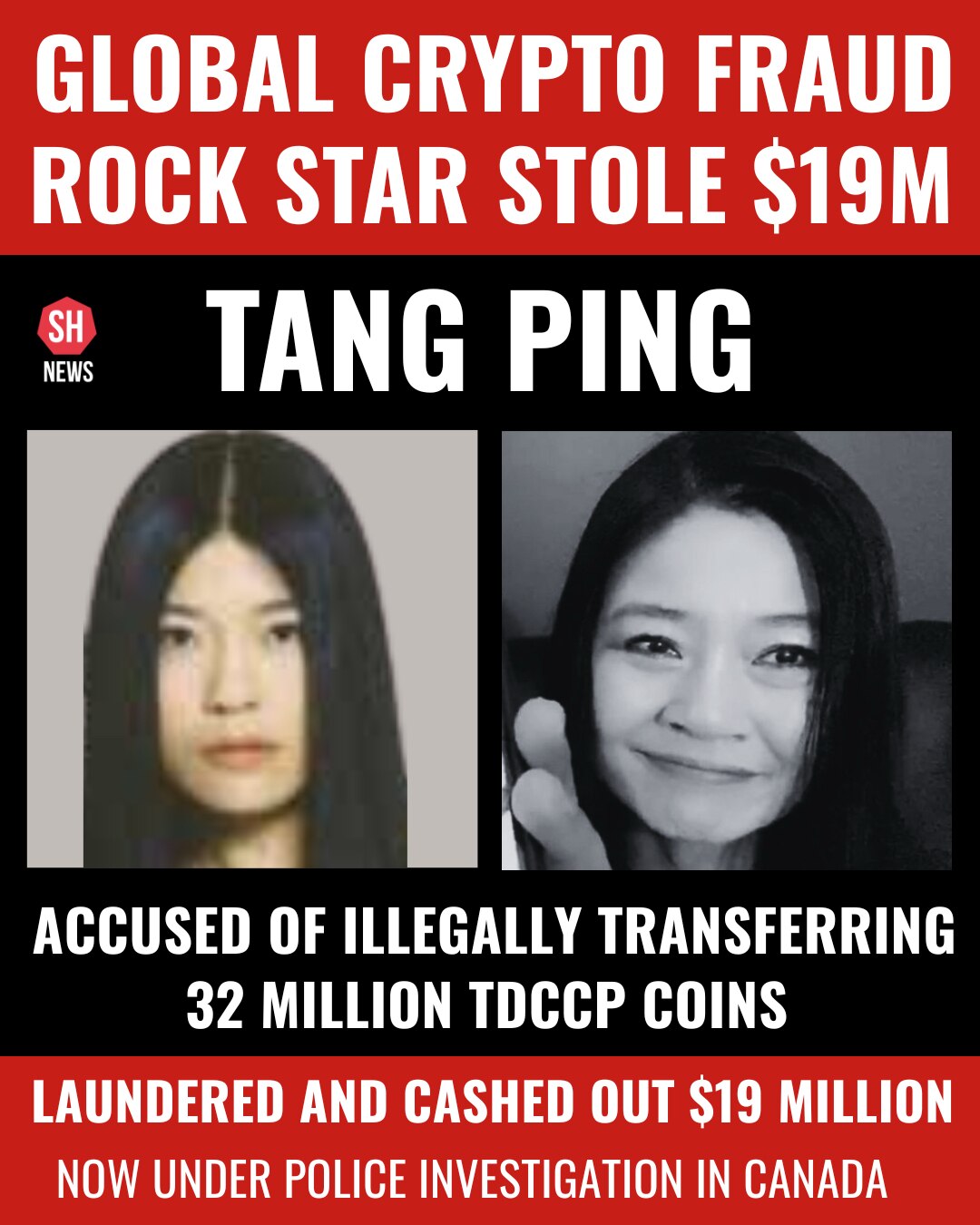 Tang Ping, once China’s “Mother of Rock,” illegally transferred 32 million TDCCP tokens and laundere...