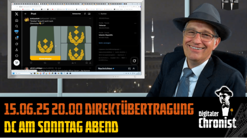Aufzeichnung vom 15.06.25 20.00 Direktübertragung DC am Sonntag Abend