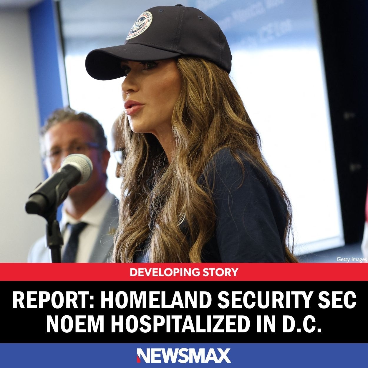 BREAKING NEWS: Homeland Security Secretary Kristi Noem was transported by ambulance on Tuesday to a ...