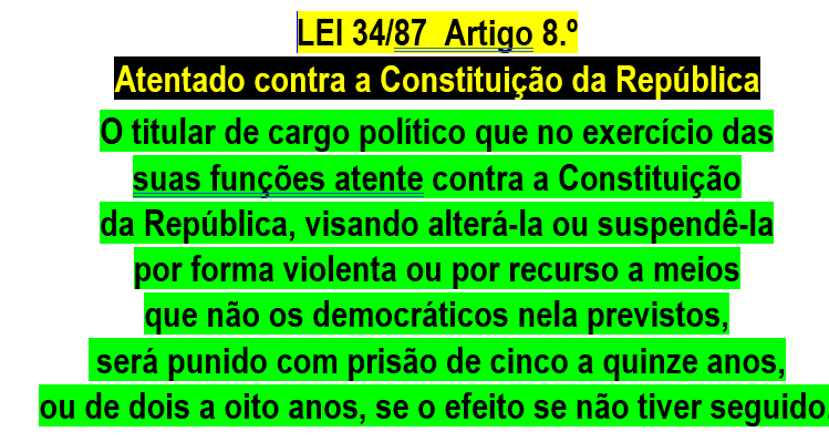 LEI 34-87 ARTIGO 8 ATENTADO CONTRA CRP.PNG
LEI 34-87 ARTIGO 9 ATENTADO CONTRA EDD.PNG
= LEI 34-87 AR...