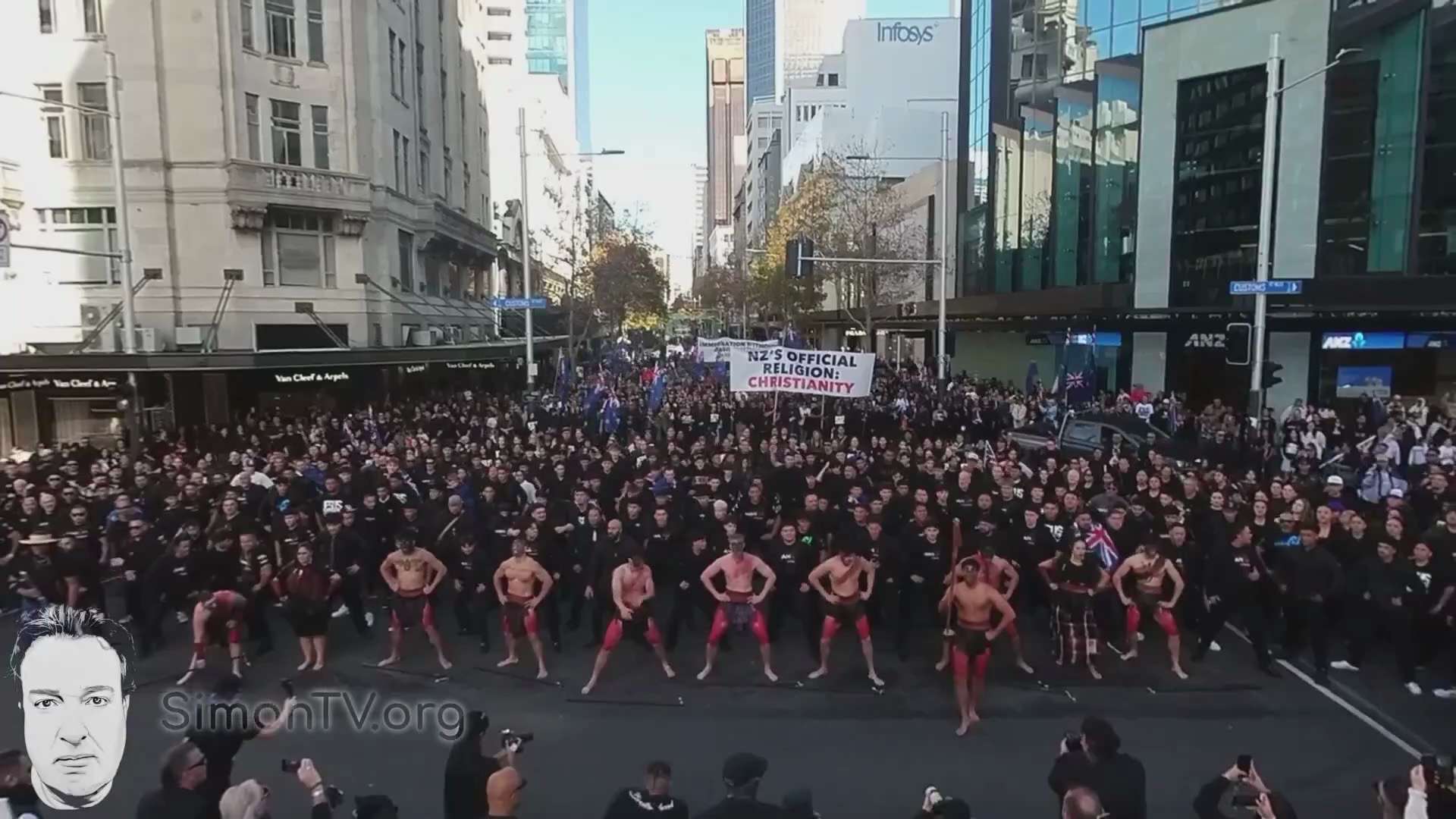 Haka in downtown Auckland - Freedom & Rights Coalition 
THE POWER OF PEOPLE WHEN WE ALL COME TOGETHE...