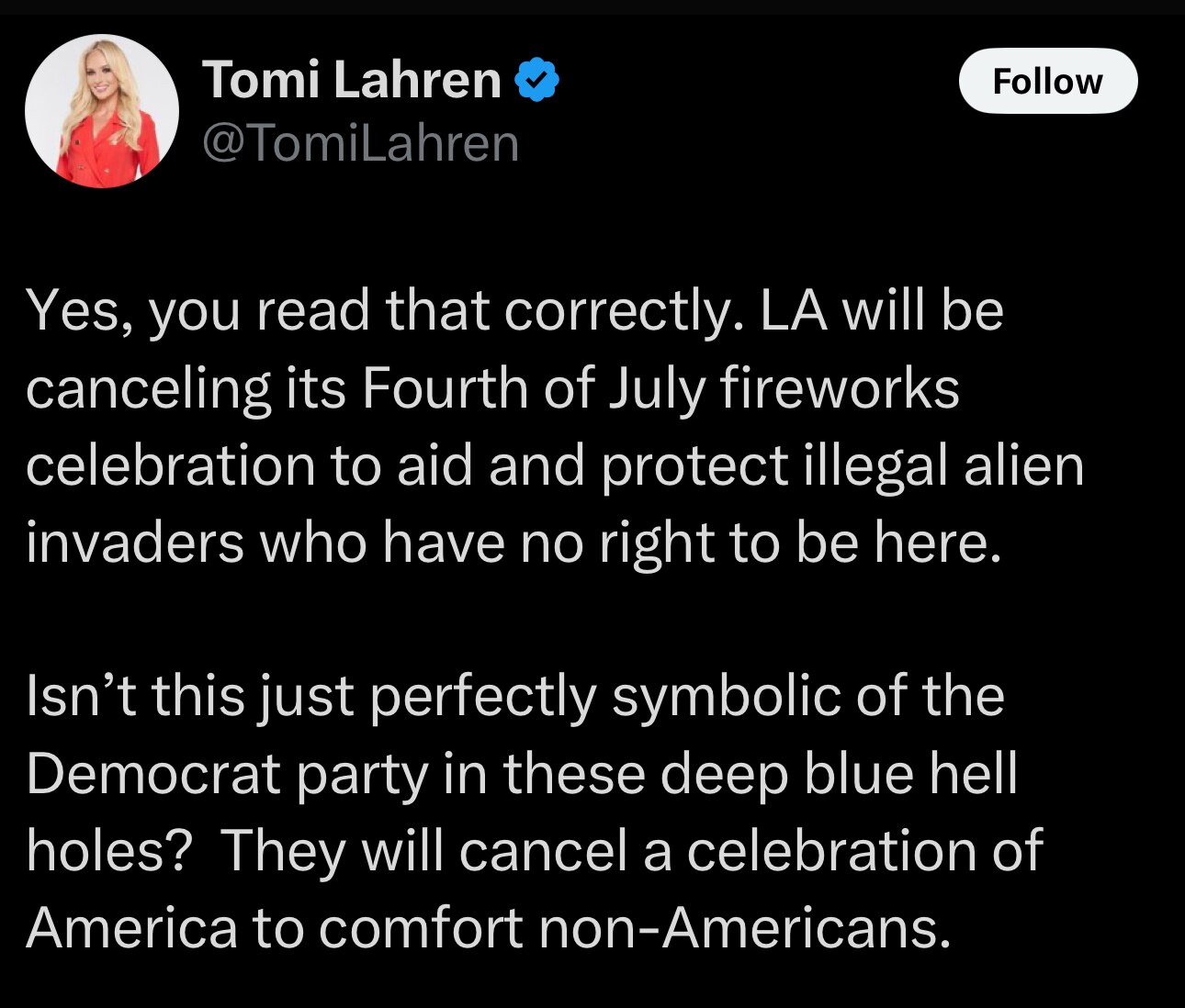 “Yes, you read that correctly. LA will be canceling its Fourth of July fireworks celebration to aid ...