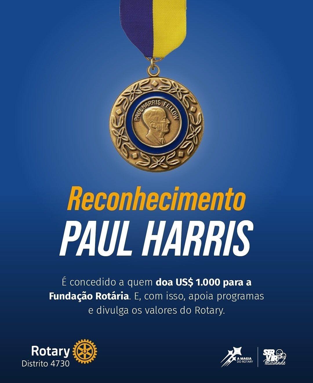 Texto do Rotary Distrito 4730

Reconhecer e valorizar quem investe no bem transforma vidas!

Cada co...