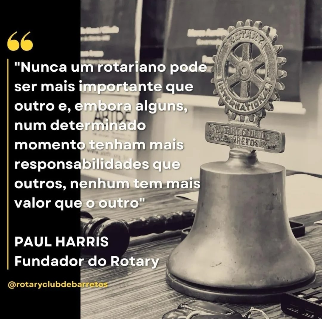 Ser rotariano sempre e todos os dias deve ser motivo de honra. Existimos para servir nossa comunidad...
