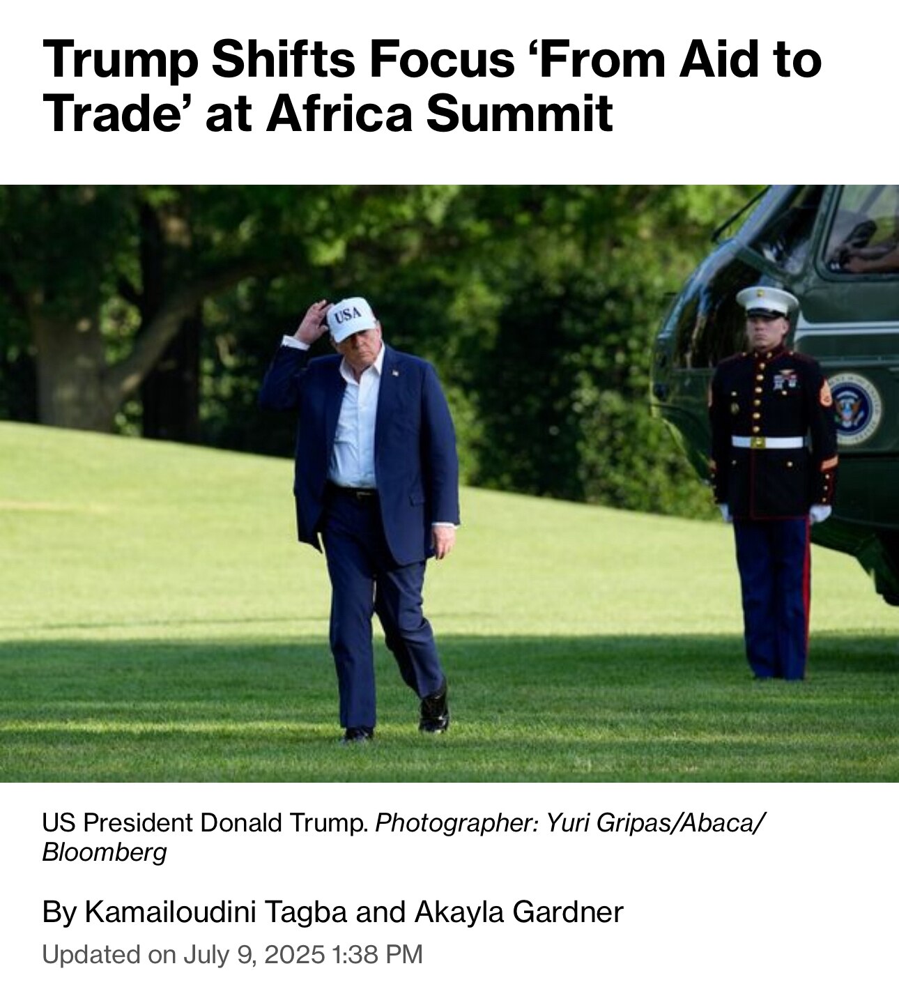 “My administration is committed to strengthening our friendships in Africa through economic developm...