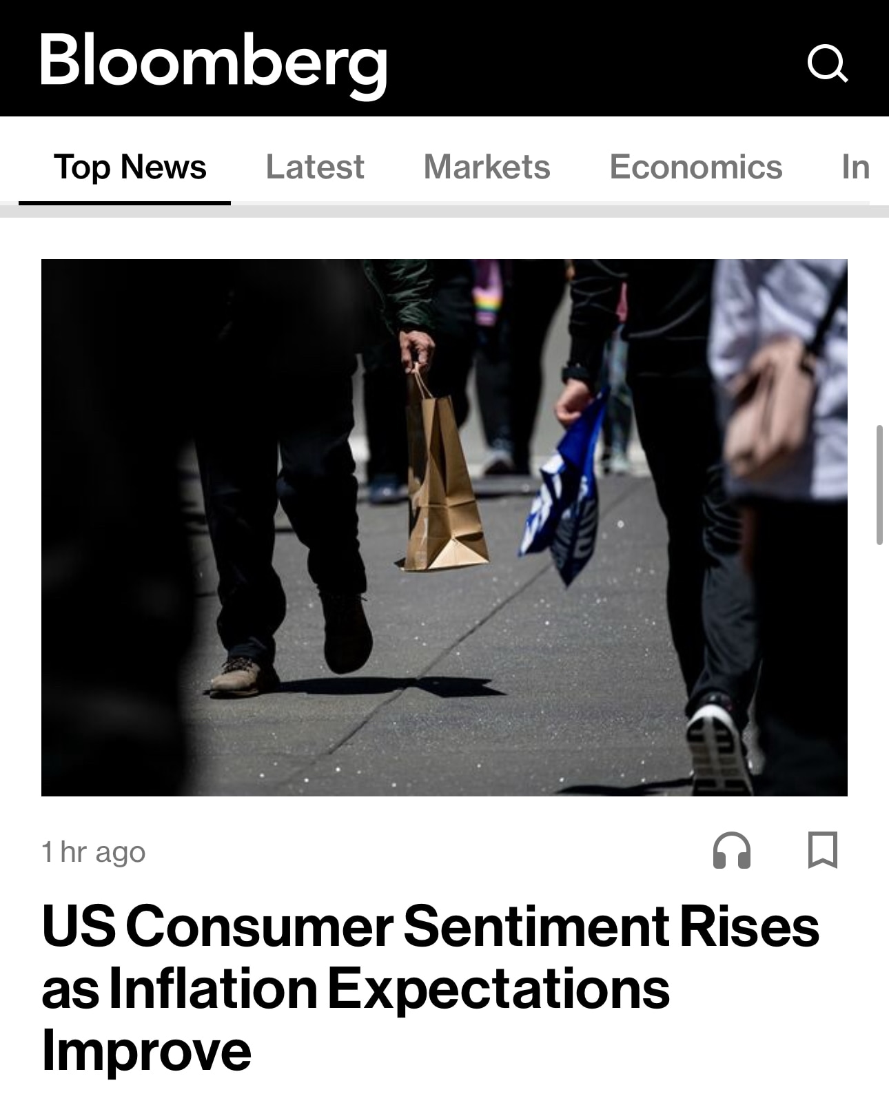 “US consumer sentiment rose to a five-month high in early July as expectations about the economy and...